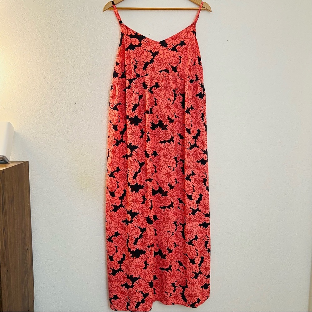 Isabel Maternity by Ingrid & Isabel Red and Black Floral Maxi Dress